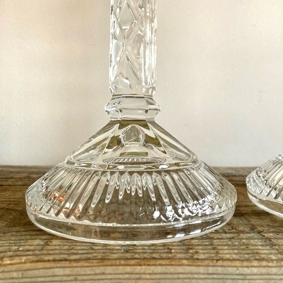 Toscany Crystal Candlestick set of 2 - Picture 2 of 5
